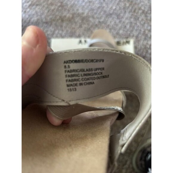 Anne Klein Sport Wedged Sandals Champagne/Gold with Rhinestone NEW size 10 - Picture 4 of 5